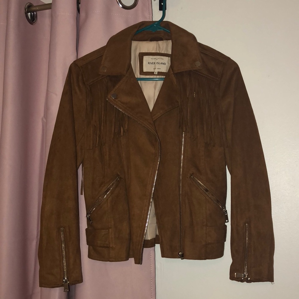 Brown fringe jacket